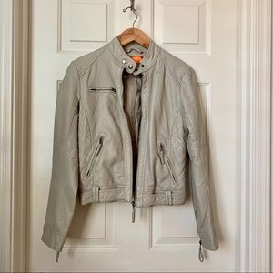 ❤️ Greige Leather Jacket